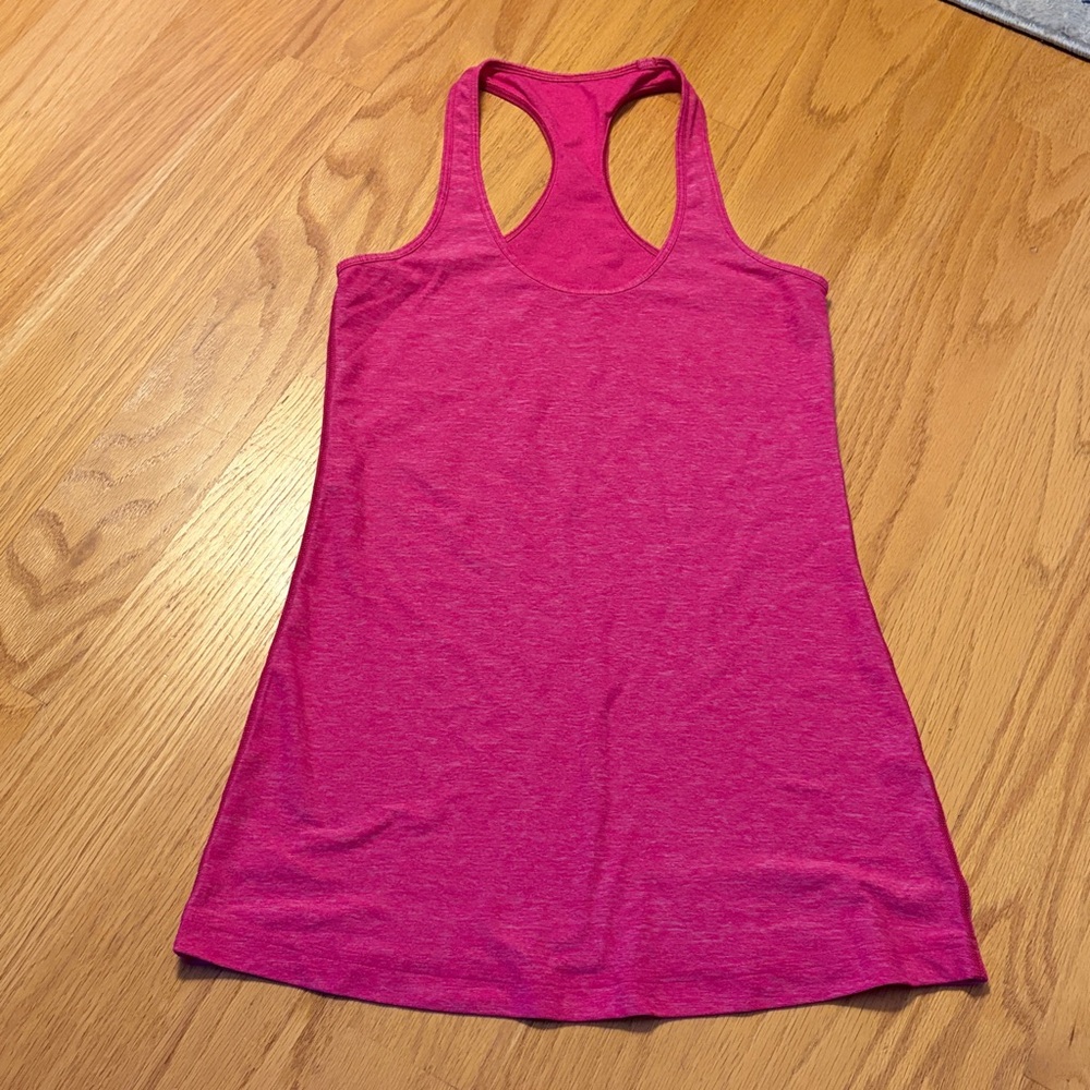 Lululemon Athletica Pink Heathered Racerback Tank Top size 4